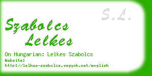 szabolcs lelkes business card